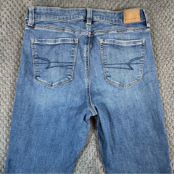 American Eagle Hi-Rise Skinny Kick Jeans Womens Size 10 X-Short Bootcut Denim - Picture 7 of 11